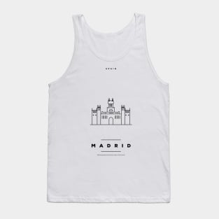 Madrid Minimal Black Line Design Tank Top